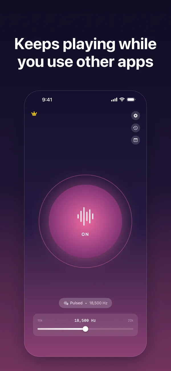 The tone keeps playing while you use other apps